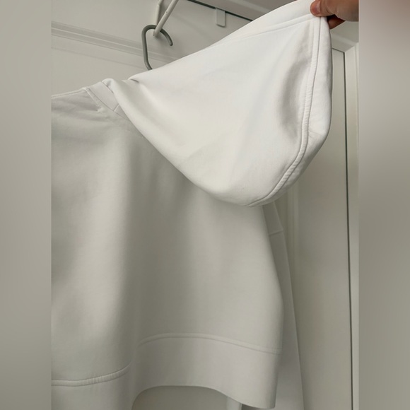 Free People Bell Sleeve White Oversized Cropped Hoodie - Picture 11 of 15